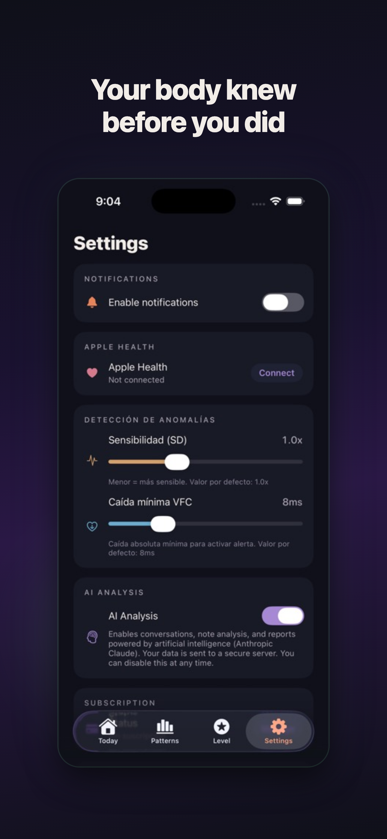 Your body knew before you did